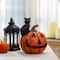 10" Jack-O-Lantern & Black Cat Tabletop Halloween Decoration